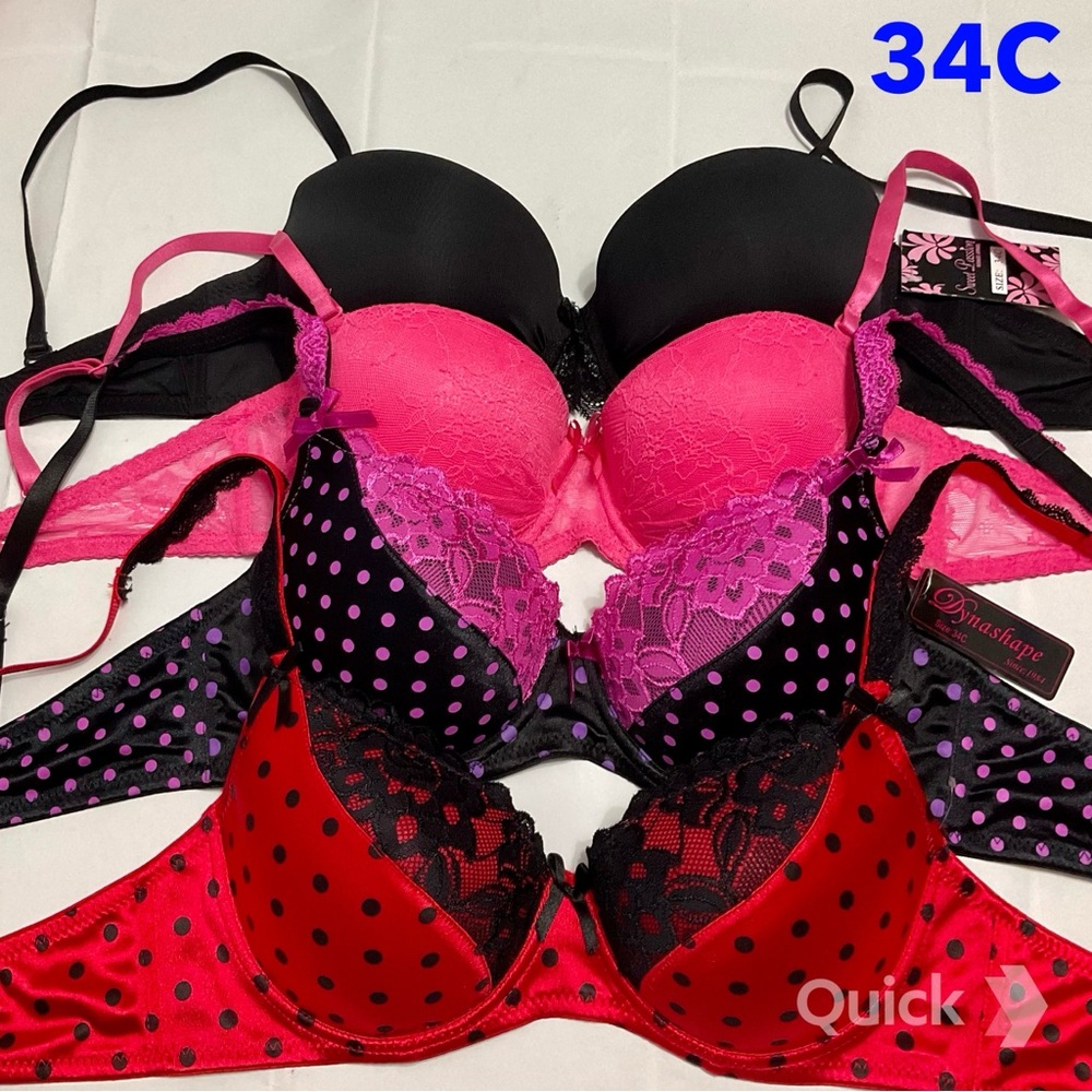 34C - NWT 4-pk Assorted Contour Bras Set